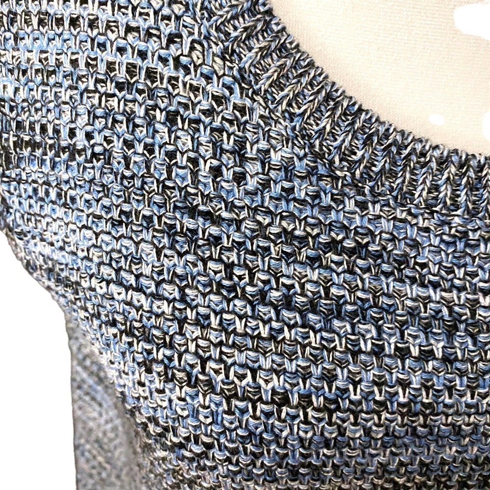 NWT Anthro Holding Horses Womens Blue Black Tweed Fringe Sweater Dress Sz Small - Picture 8 of 15